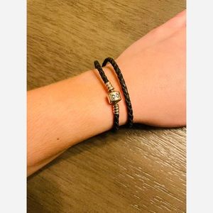 Leather Pandora Wrap Bracelet